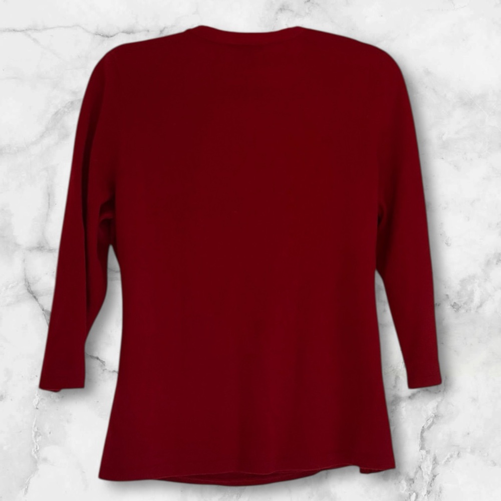 Ann Taylor Red Cashmere Sweater - Picture 2 of 4